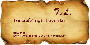 Turcsányi Levente névjegykártya