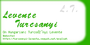 levente turcsanyi business card